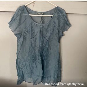 Short sleeve summer top- semi sheer